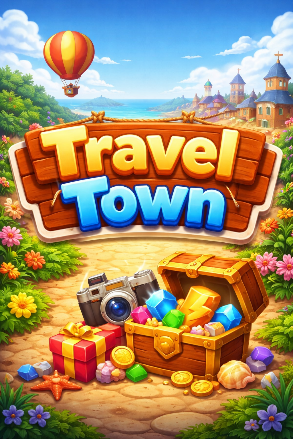 Travel Town mobiles Merge-Spiel Gameplay Bildschirm